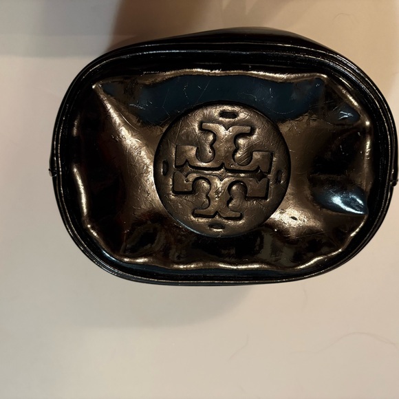 Tory Burch Glossy Black Pouch - Picture 1 of 4
